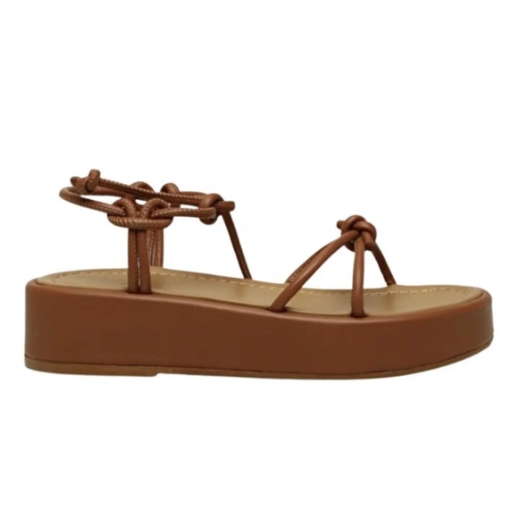 Flattered Platform Leather Sandals - Picture 1 of 6